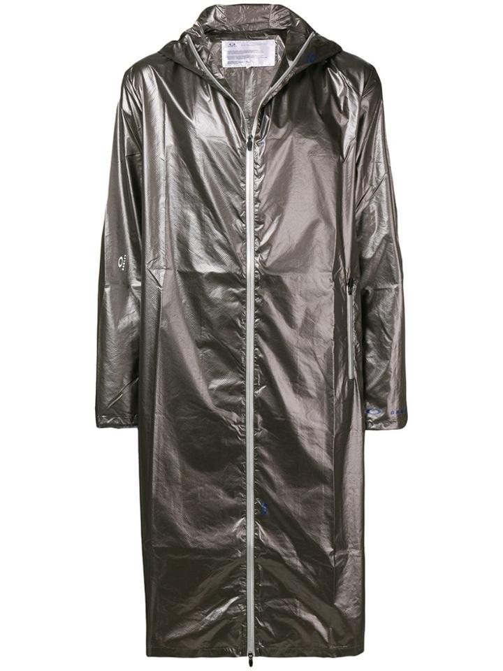 Oakley By Samuel Ross Long Shine Effect Coat - Metallic