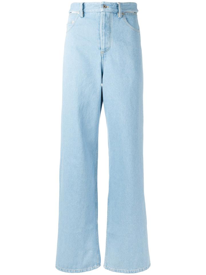 Y / Project - Flared High Waist Jeans - Women - Cotton - S, Blue, Cotton
