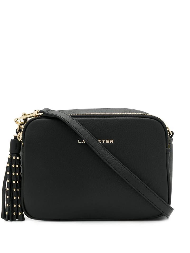 Lancaster Double Zip Shoulder Bag - Black