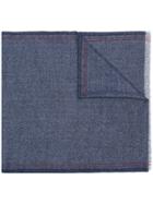 Ermenegildo Zegna Slub Herringbone Scarf - Blue