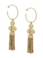 Rebecca De Ravenel Cha Cha Tassel Hoop Earrings - Metallic