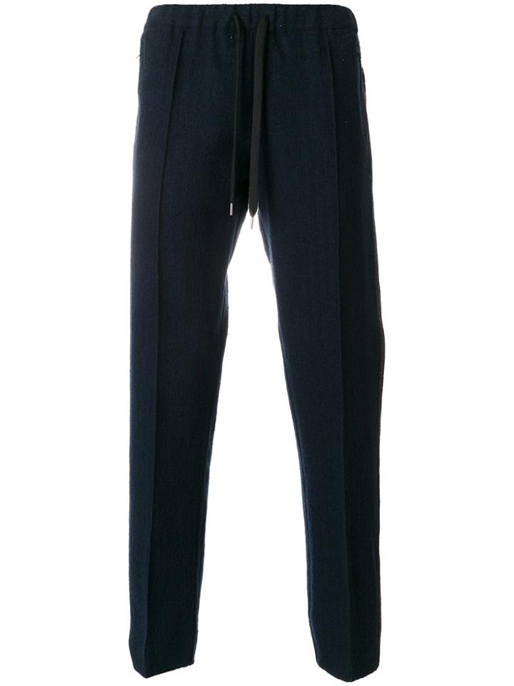 Andrea Pompilio Lateral Band Trousers - Blue