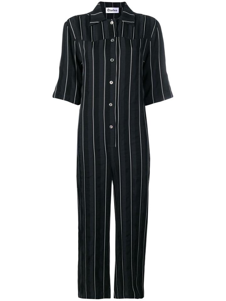 Études Jazz Striped Jumpsuit - Black