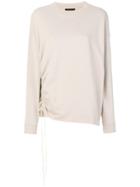 All Saints Drawstring Detail Sweatshirt - Pink & Purple