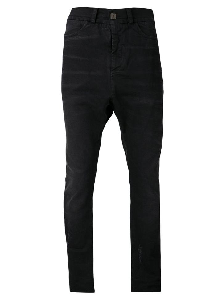 10sei0otto Drop Crotch Trousers, Men's, Size: Xl, Black, Polyamide/spandex/elastane/virgin Wool