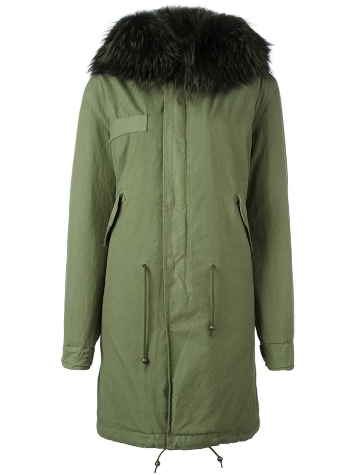 Mr & Mrs Italy Mid-length Hooded Coat - Green