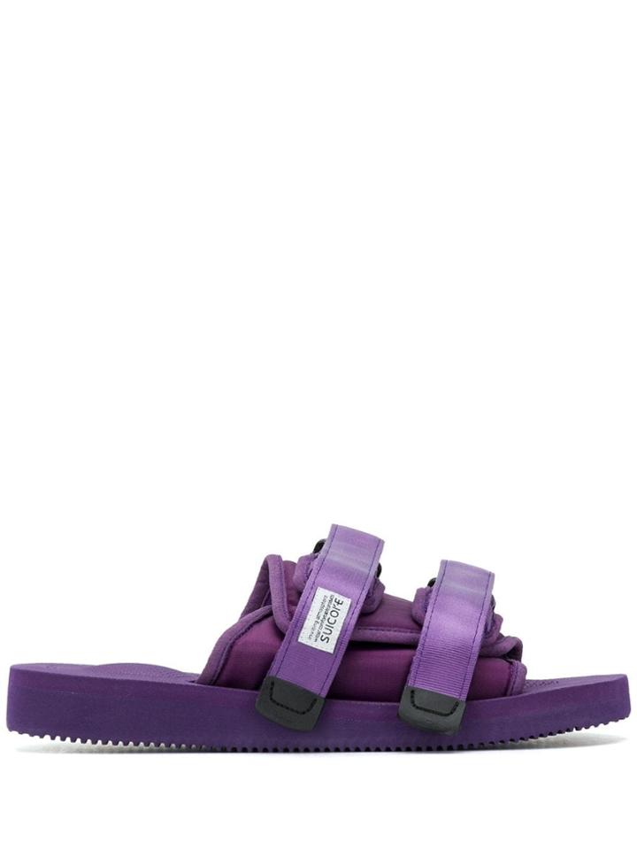Suicoke Touch Strap Slides - Purple