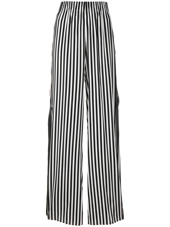 Federica Tosi Striped Palazzo Trousers - Black