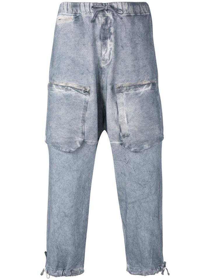 Stone Island Shadow Project - Patch Pockets Drop-crotch Trousers - Men - Cotton - 46, Grey, Cotton