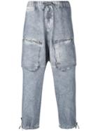 Stone Island Shadow Project - Patch Pockets Drop-crotch Trousers - Men - Cotton - 46, Grey, Cotton