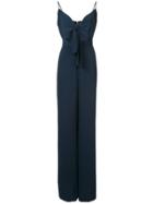 Jay Godfrey Front Knot Jumpsuit - Blue