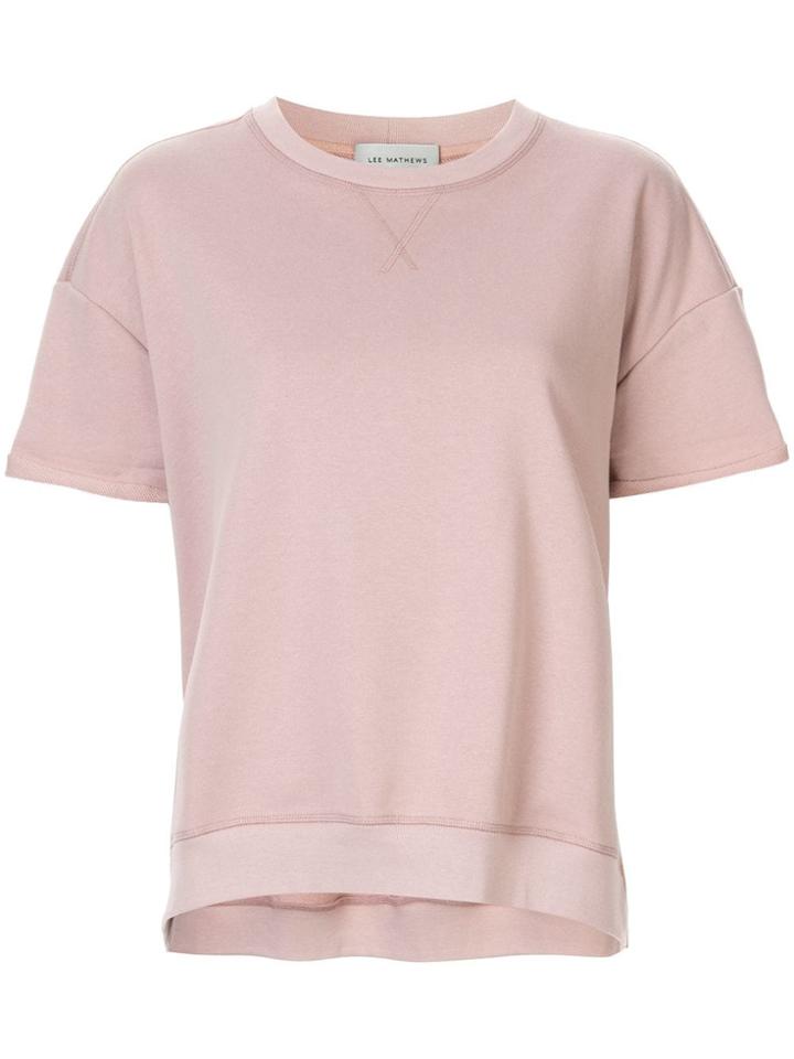 Lee Mathews Vince Fleece Short-sleeve Sweatshirt - Pink