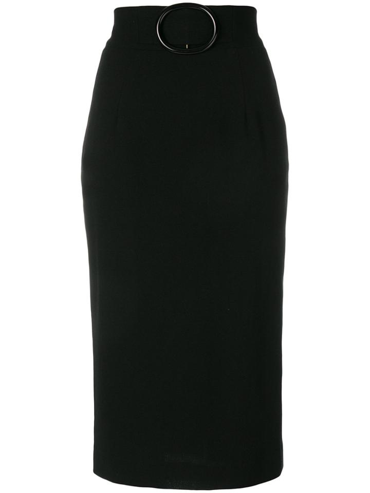 Goat Finch Pencil Skirt - Black