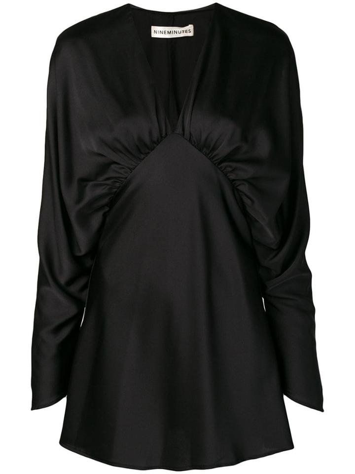 Nineminutes Classic Empire-line Mini Dress - Black