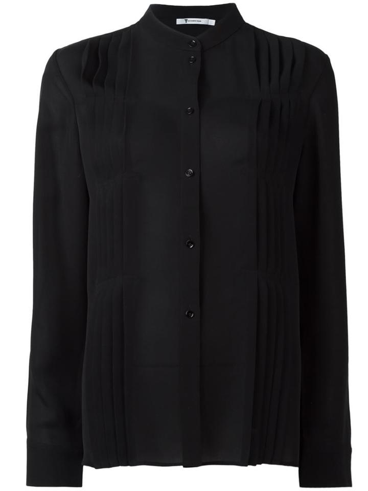 T By Alexander Wang Pleated Blouse, Women's, Size: 4, Silk