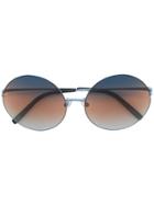 Matthew Williamson Round Frame Sunglasses - Metallic