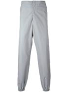 Jil Sander Gathered Ankle Trousers, Men's, Size: 44, Grey, Cotton