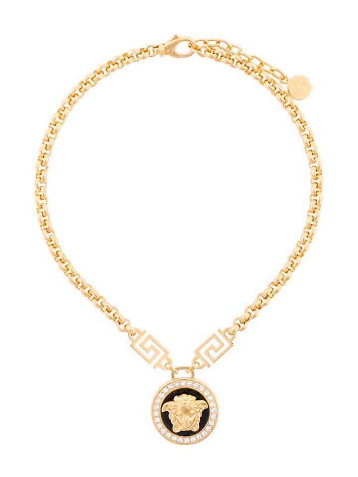 Versace 'icon Medusa' Neacklace, Women's, Metallic