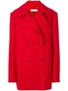 Nina Ricci Oversized Peacoat - Red