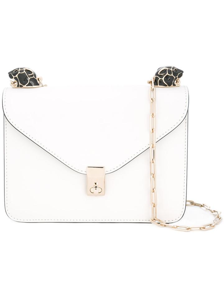 Valentino - Valentino Garavani Panther Shoulder Bag - Women - Calf Leather - One Size, White, Calf Leather