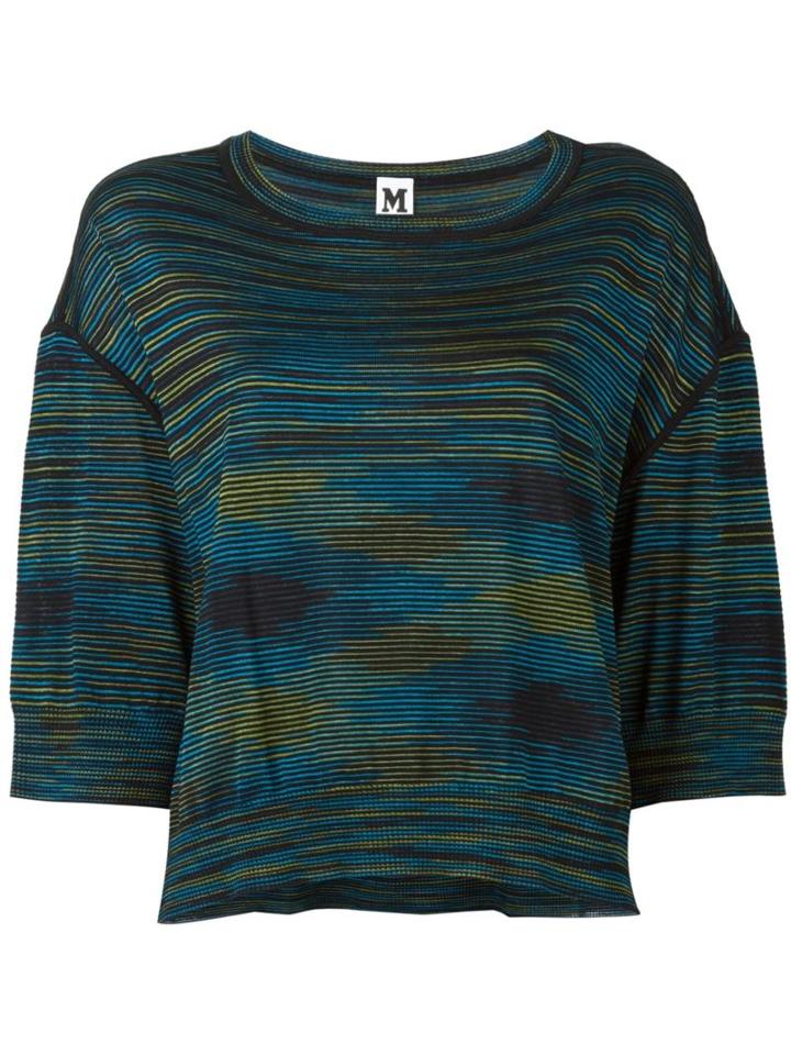 M Missoni Half Sleeve Knitted Top, Women's, Size: Medium, Viscose/virgin Wool