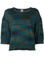 M Missoni Half Sleeve Knitted Top, Women's, Size: Medium, Viscose/virgin Wool