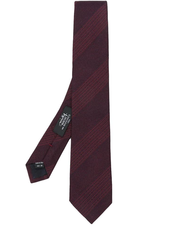 Nicky Diagonal Stripes Tie - Pink & Purple