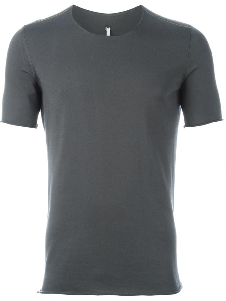 Label Under Construction Round Neck T-shirt, Men's, Size: 48, Grey, Cotton