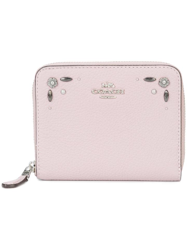 Coach Prairie Rivets Small Wallet - Pink & Purple