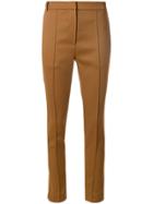 Rokh Cropped Slim Fit Trousers - Brown