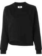 Mm6 Maison Margiela Asymmetric Hem Sweatshirt, Women's, Size: L, Black, Cotton/polyester