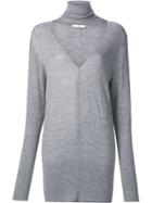 Tome 'deep V Turtleneck' Sweater - Grey