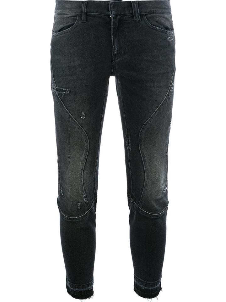 Faith Connexion Distressed Biker Jeans - Black