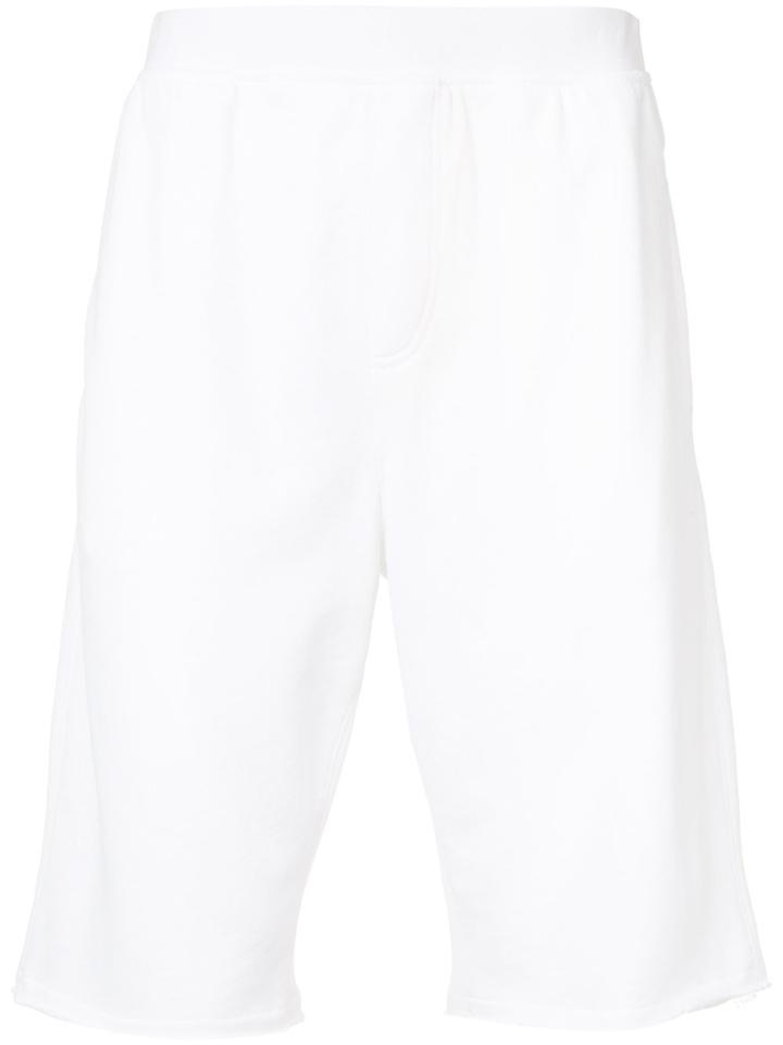 Atm Anthony Thomas Melillo Raw Hem French Terry Pull-on Shorts - White