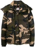 Moncler Camouflage-print Down Jacket - Green