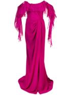 Marchesa Off-the-shoulder Gown - Pink