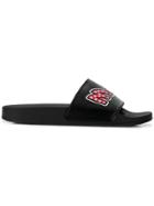 Mcq Alexander Mcqueen Studded Logo Slide Sandals - Black