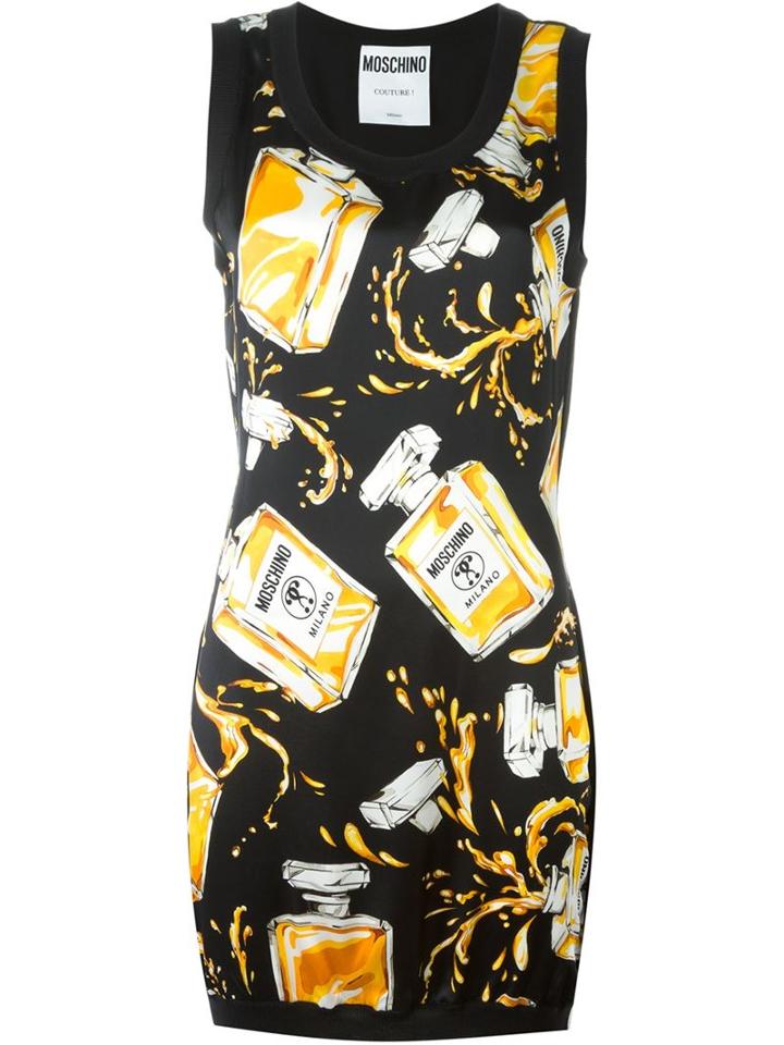 Moschino Perfume Print Mini Dress
