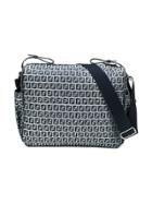 Fendi Kids Ff Logo Patterned Changing Bag - Blue
