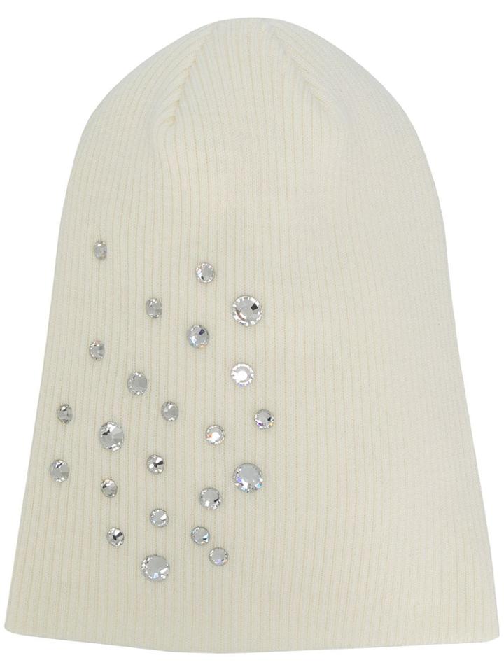 Golden Goose Deluxe Brand Embellished Beanie - White