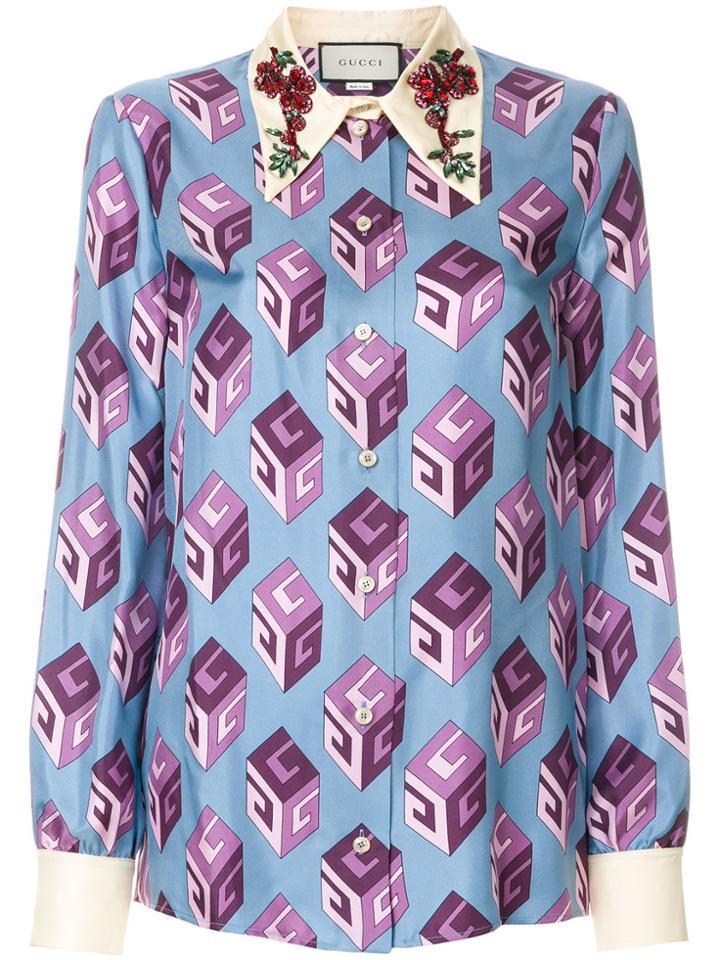 Gucci Gg Wallpaper Blouse - Multicolour