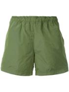 Tomas Maier - Side Stripe Bermuda Shorts - Women - Polyester/viscose - Xs, Women's, Green, Polyester/viscose