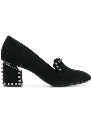 Luis Onofre Studded Sculpted Heel Pumps - Black