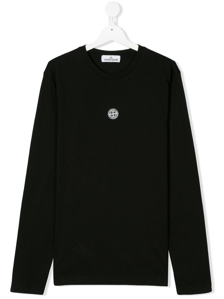 Stone Island Junior Logo Patch Top - Black