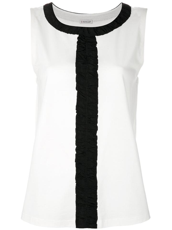 Moncler Two Tone Sleeveless Top - White