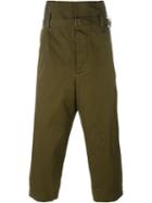 Marni Cropped Trousers, Men's, Size: 48, Green, Cotton/spandex/elastane