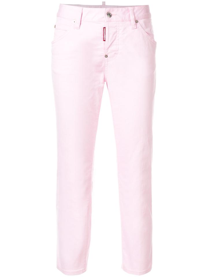 Dsquared2 Cropped Jeans - Pink & Purple