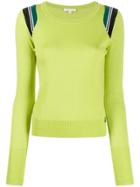 Patrizia Pepe Fitted Band-detail Pullover - Green