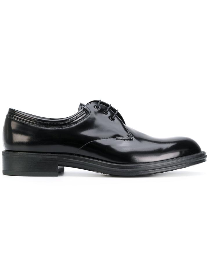 Prada Patent Derby Shoes - Black
