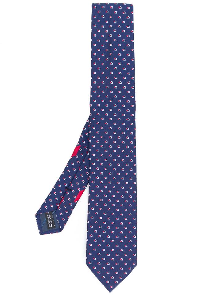 Salvatore Ferragamo Gancio Jacquard Tie - Blue